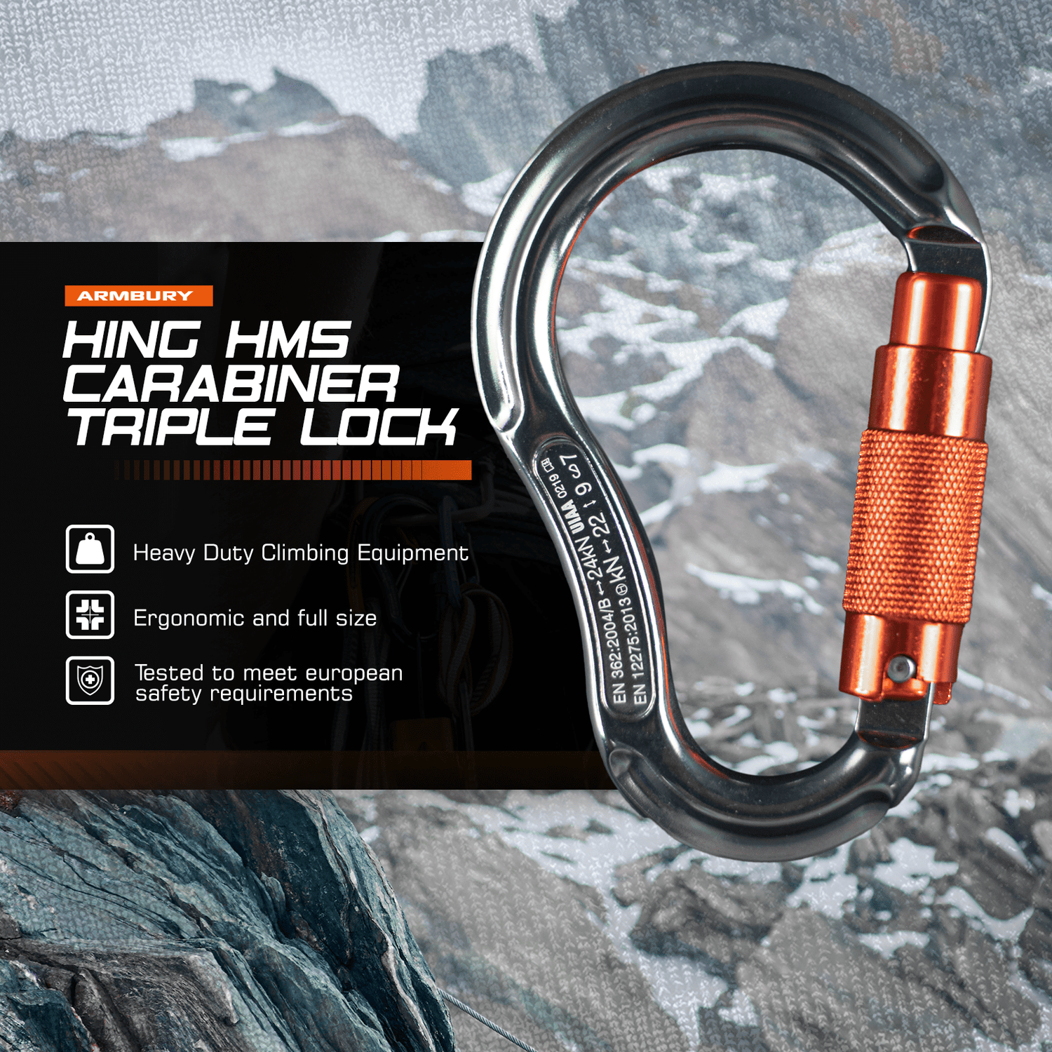 Hing HMS Carabiner Triple Lock ARMBURY