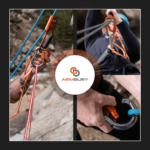 118mm x 76mm / Gray Orange / Hinge Triple ARM-Hinge-TripleLock SGT KNOTS Climbing Gear