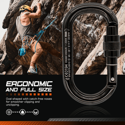 111mm x 62mm / Black / Orbit Screw ARM-Orbit-ScrewLock SGT KNOTS Climbing Gear