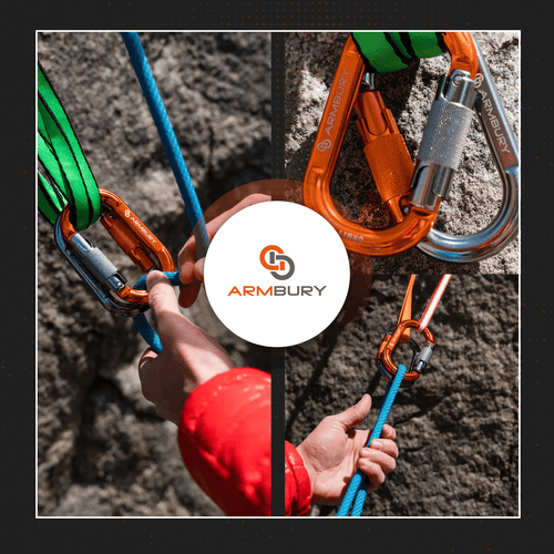 111mm x 62mm / Orange Gray / Orbit Twist ARM-Orbit-TwistLock SGT KNOTS Climbing Gear