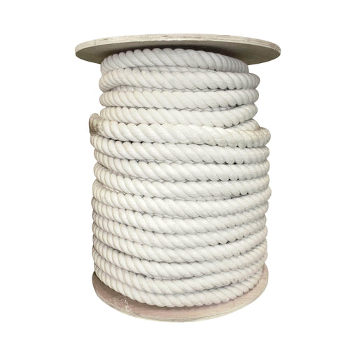 Sgt Knots Twisted 100% Cotton Rope for DIY Projects, Crafts, Macrame Cord, Commercial, Agricultural - High Strength, Natural (1/4 x 1200ft, Natural)