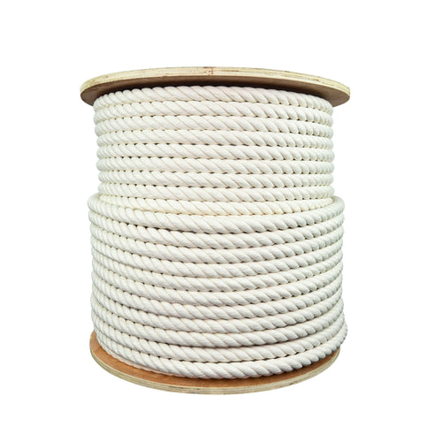 West Coast Paracord Natural Cotton Rope 1/2 inch Twisted Soft Rope by The Foot in 25 Feet, 50 Feet, 100 Feet, and 600 Feet. Pet Safe and USA Made