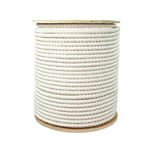 SGT KNOTS Twisted 100% Cotton Rope for DIY Projects, Crafts, Macrame Cord,  Commercial, Agricultural - High Strength, Natural (1/4 x 10ft, Natural)