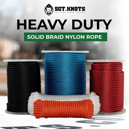 Solid Braid Nylon Rope - 1/4 Inch