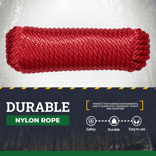 Solid Braid Nylon Rope - 1/8 inch