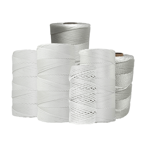 Multi-Purpose Twine Silk Polyester Nylon Twisted Braided Rope for Crafts,  Cargo, Tie-Downs, Marine, Camping, Swings (10 Meter Each) (2 Pack of Silver)
