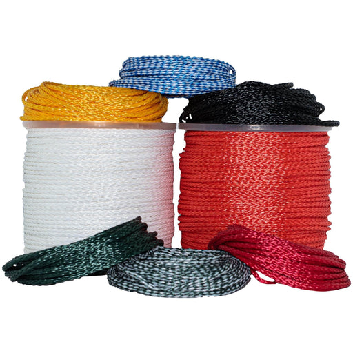 GetUSCart- SGT KNOTS #8 Solid Braid Nylon Utility Rope - Multipurpose Rope  for Commercial, Anchors and Crafts Uses (1/4 x 50ft, White)