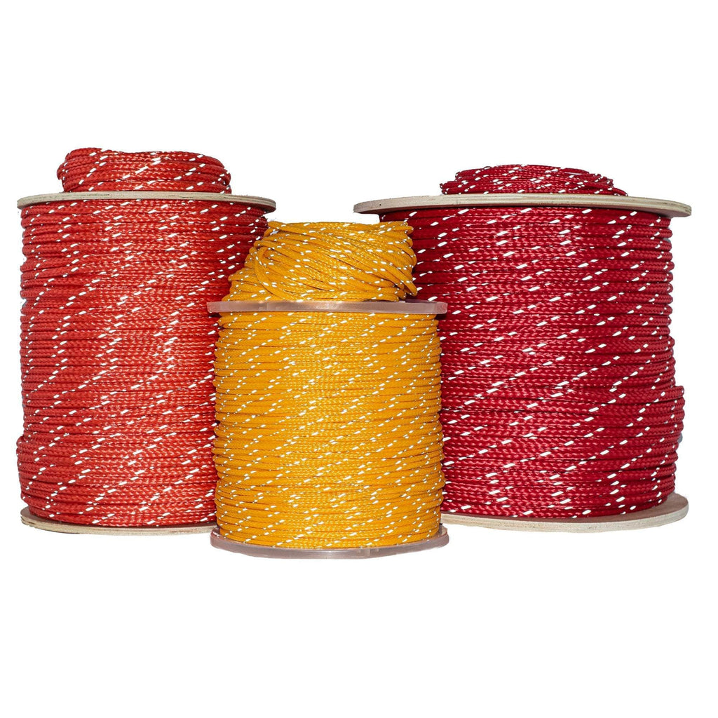 Reflective Hollow Braid Polyethylene Rope - Durable Weather Resistant
