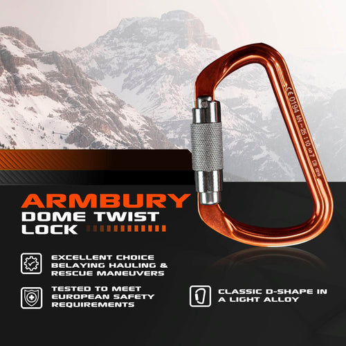 112mm x 75mm / Orange Gray / Domes Twist ARM-Domes-TwistLock SGT KNOTS Climbing Gear