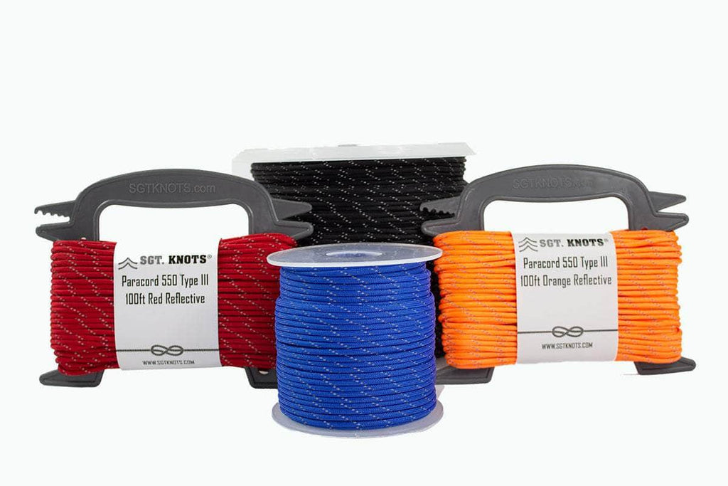 SGT KNOTS Type III Paracord Rope - 550 Paracord for Camping, Hiking, Crafts  - Survival Paracord and Parachute Cord for Outdoor Adventure