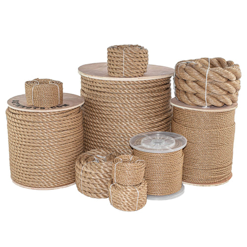 Twisted Manila Rope Jute Rope (3/4 in x 100 ft) Natural Thick Hemp