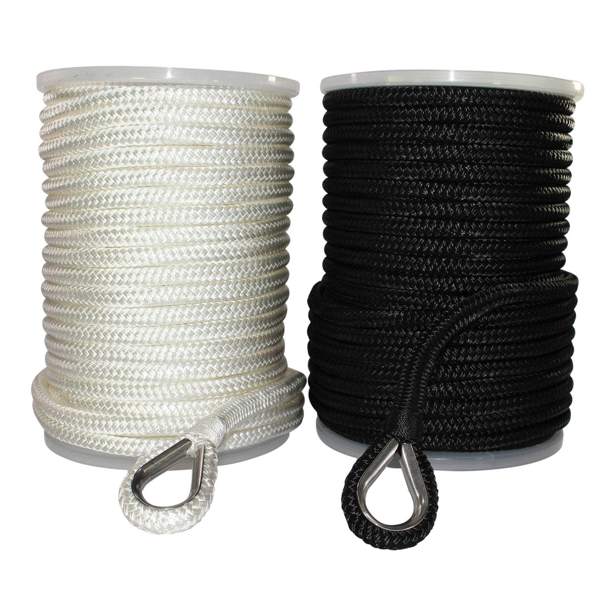 Anchor Rope 50 Ft, Premium Solid Braid MFP Anchor Line with 316