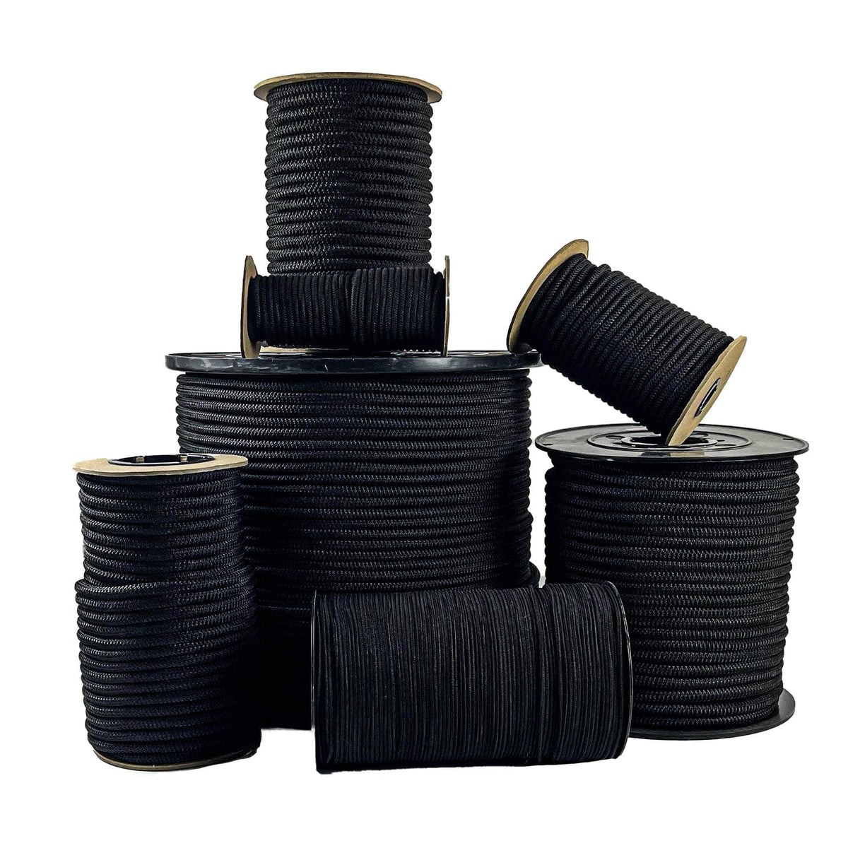 4mm/65.6 ft Elastic Bungee Shock Cord, TuNan Heavy Duty Round Stretch String Elastic Rope for DIY Crafts Tie Downs - Black