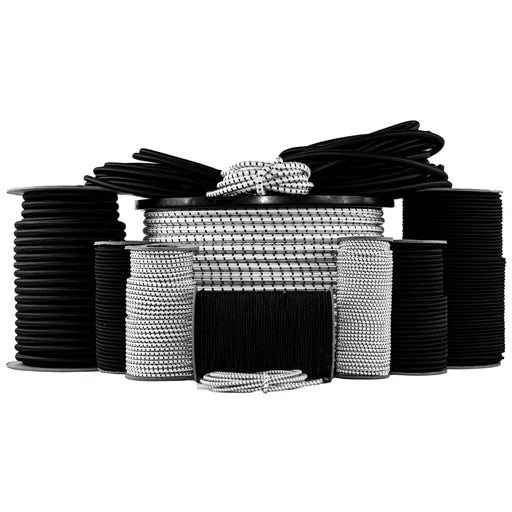 Elastic Cord Rope Band Bungee Spool - 100 Yards - 1/4 Width - Black - –  Military Steals and Surplus