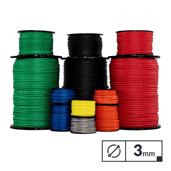 HMPE Hollow Braid Rope 1/8 inch (3mm) | SGT KNOTS®