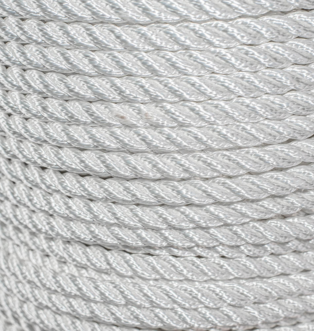 Aoneky Twisted Nylon Rope - White Pull Rope Cord (5/8 in x 100 ft)